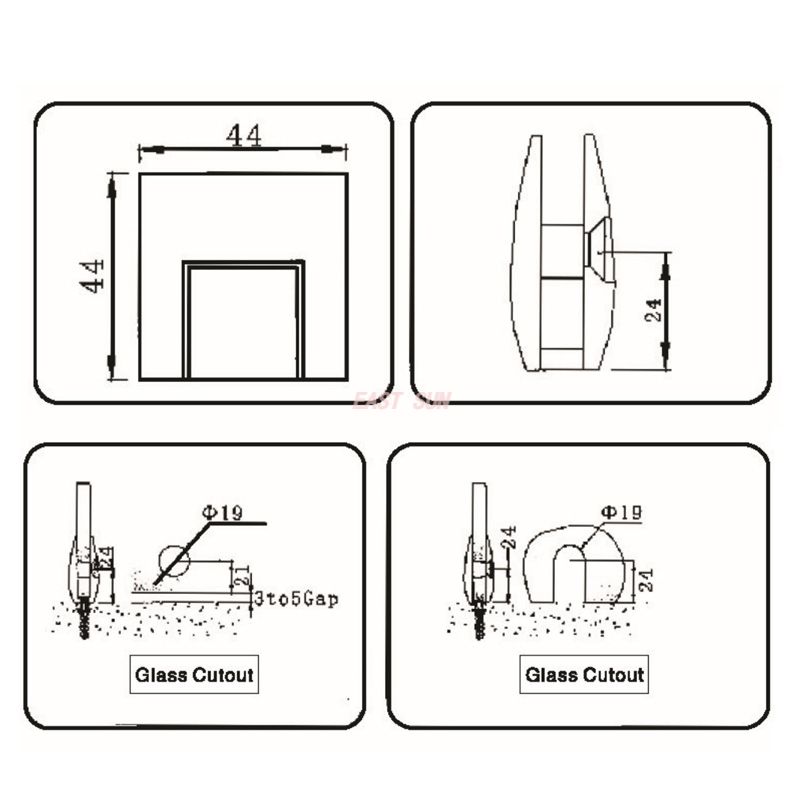 pinces &agrave; verre en aluminium 