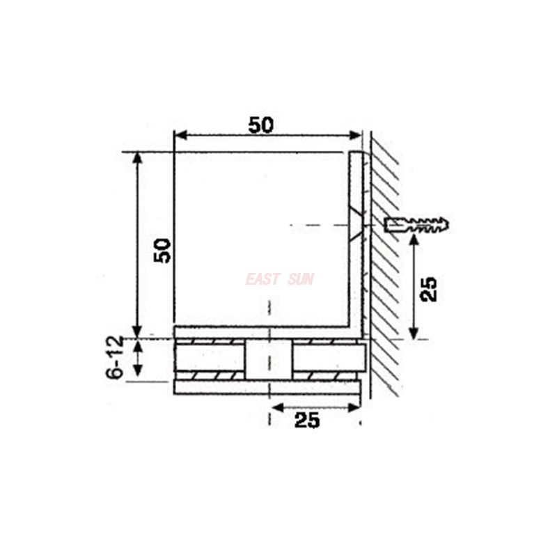 charni&egrave;re de porte de douche en verre