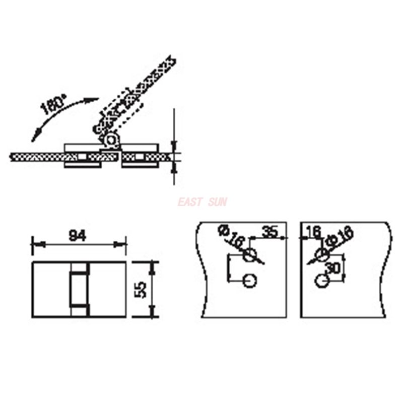 Charni&egrave;res de douche pliantes