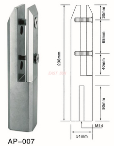 Spigot Duplex 2205 Robinet réglable en verre du Canada monté au sol pour clôture de piscine AP-007