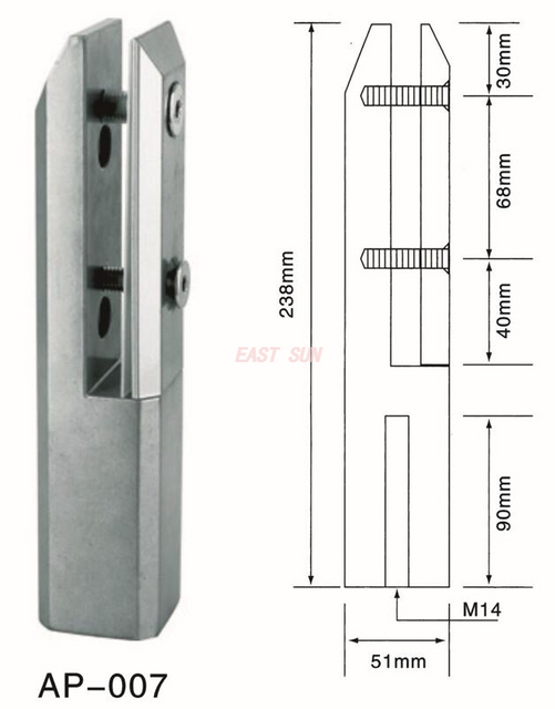 Spigot Duplex 2205 Robinet réglable en verre du Canada monté au sol pour clôture de piscine AP-007