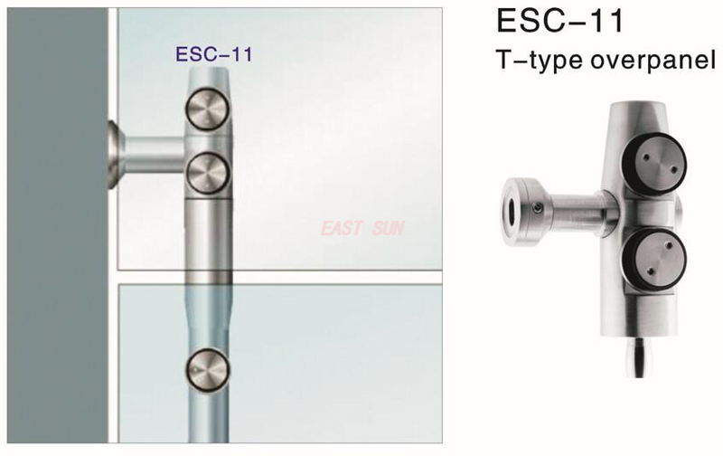 Porte pivotante en verre type T surpanneau Dorma MAB
