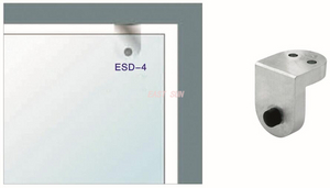 Butée de porte pivotante en verre robuste pour montage sur panneau Dorma MAB