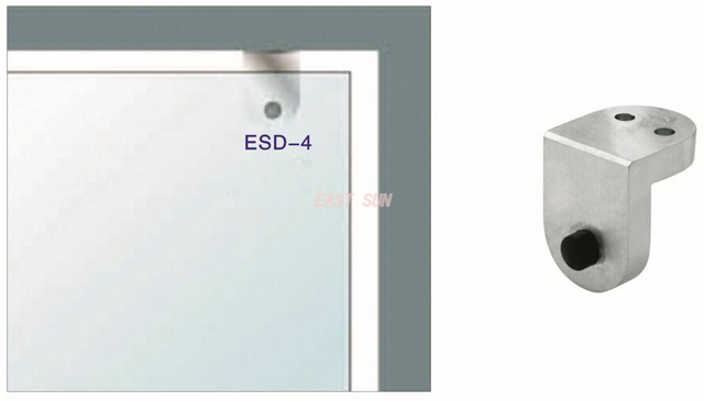 Butée de porte pivotante en verre robuste pour montage sur panneau Dorma MAB