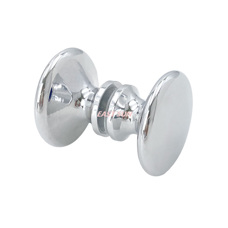 Boutons de porte de douche dos à dos de style traditionnel noir mat