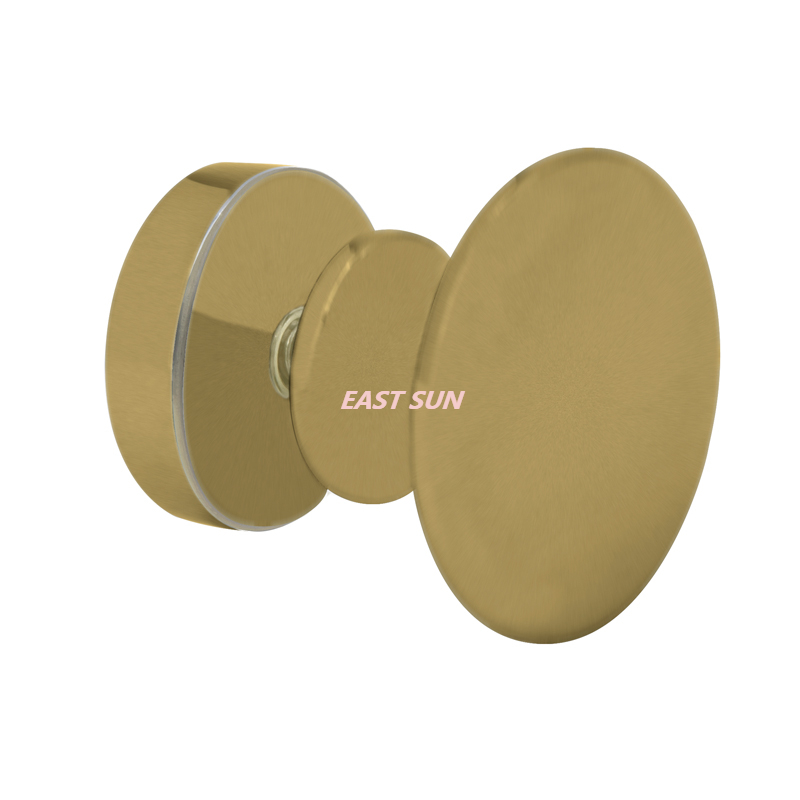 Bouton de porte simple face de style traditionnel, nickel brossé