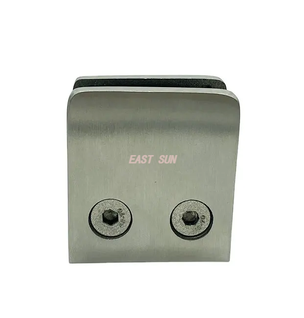  Support de verre pour raccord de verre, pince de verre sans cadre, pince de verre à robinet d'escalier en acier inoxydable