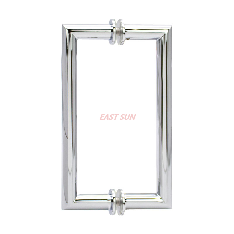 Poignée de traction dos à dos avec coin en onglet et tube rond série MT