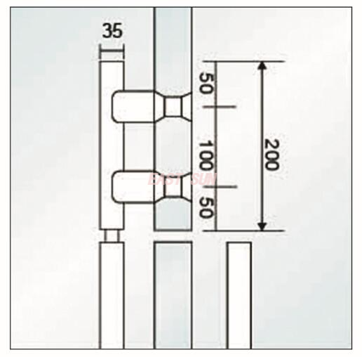 Serrures à poignée Serrures en verre PH-1010