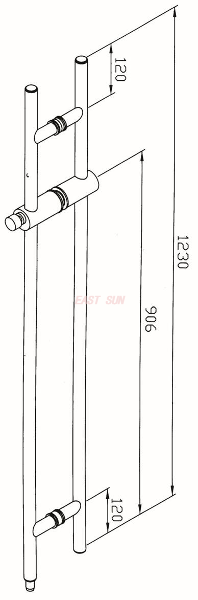 Serrures à poignée Serrures en verre PH-1002