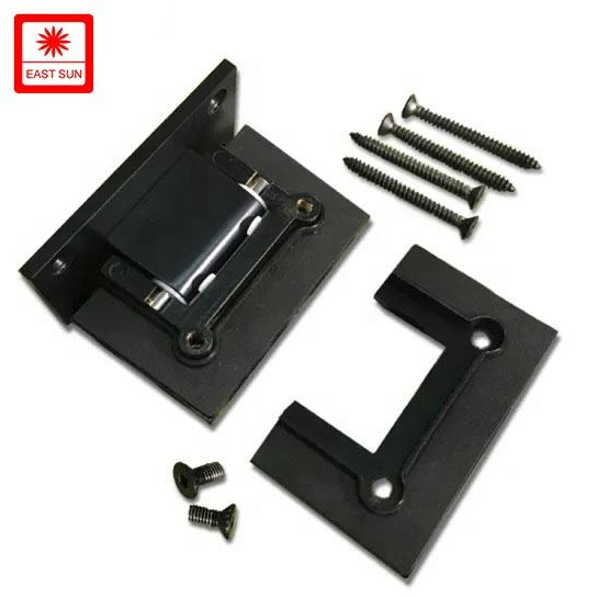 Charnière de porte de douche murale à 90 degrés, noir mat, robuste, pour verre de 1/2″ à 3/8″