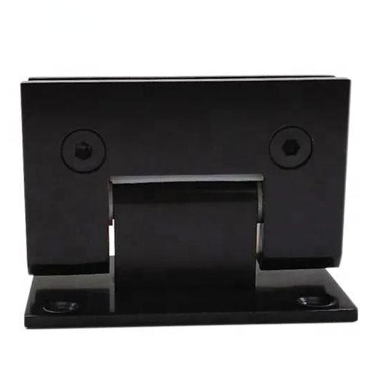 Charnière de porte de douche murale à 90 degrés, noir mat, robuste, pour verre de 1/2″ à 3/8″