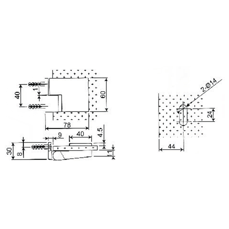 Charnières à montée automatique RSH-101-L-Laiton