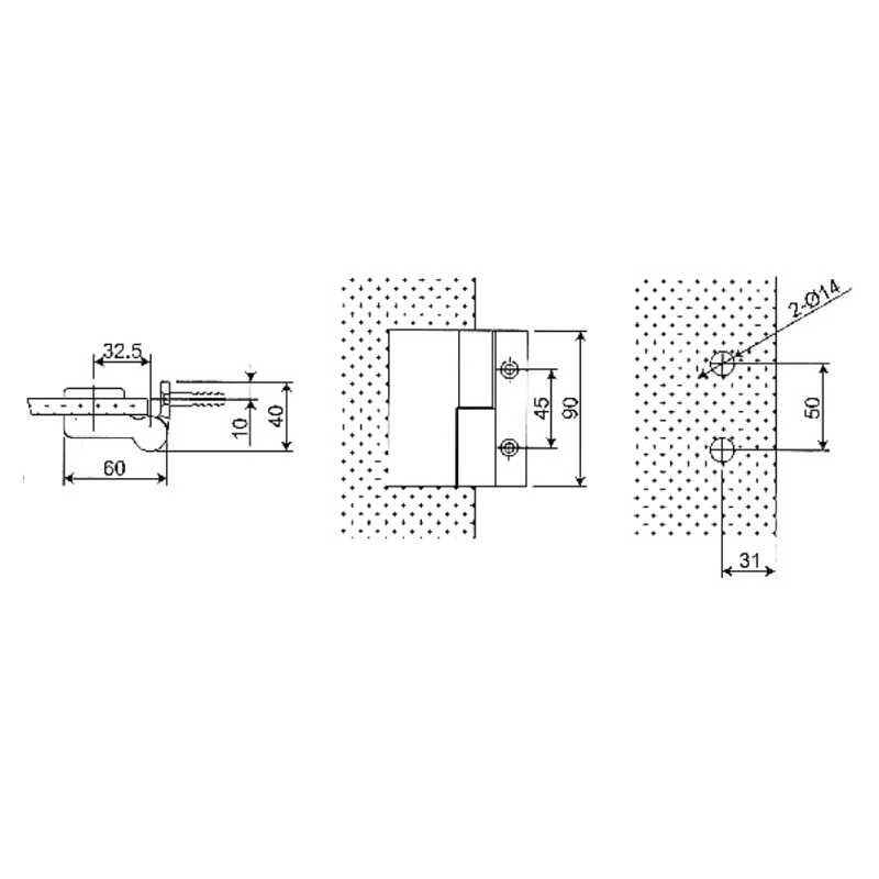 Charnières à montée automatique RSH-103-R-Laiton