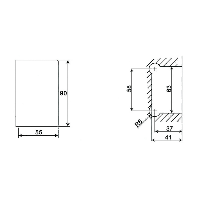 ESH-217-Charnières de porte de douche