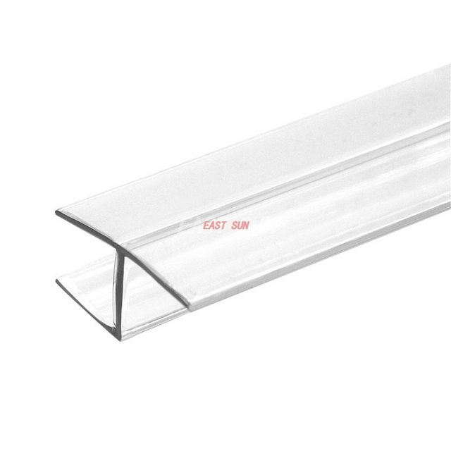180 Montant de frappe en polycarbonate 'H' pour verre 1/2' (12 mm)