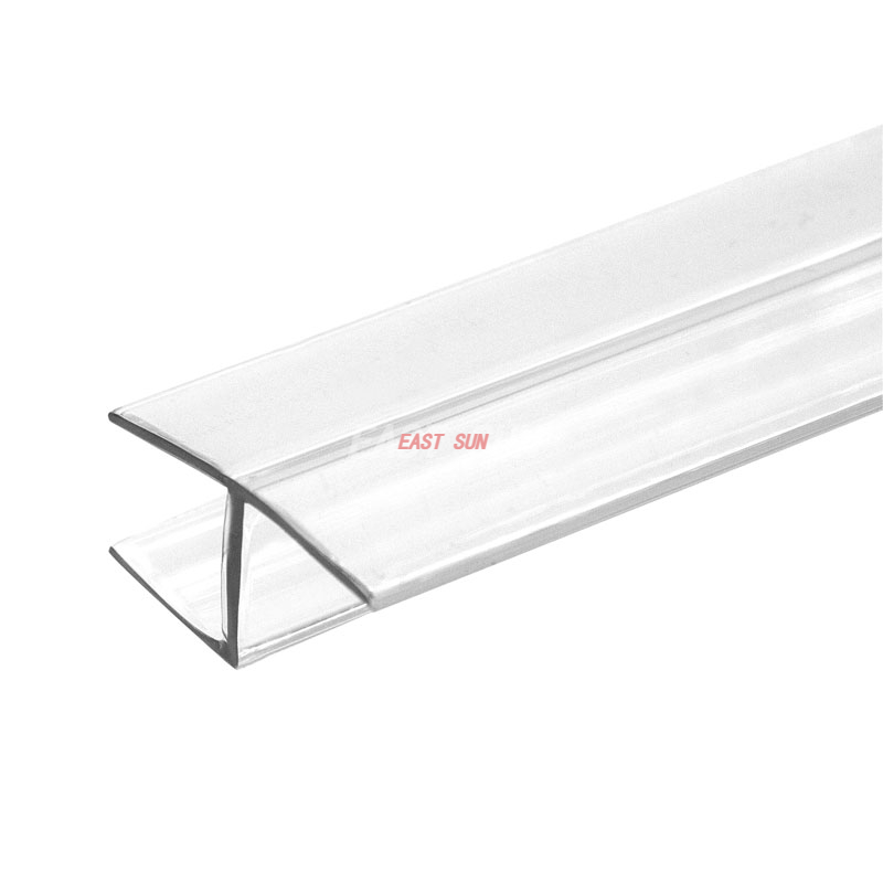 180 Montant de frappe en polycarbonate 'H' pour verre 3/8' (10 mm)