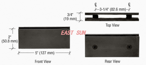  Pince verre à verre carrée à 180 degrés