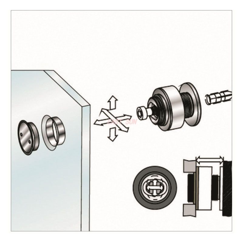 Systèmes de fixation de verre ESF-2-Office