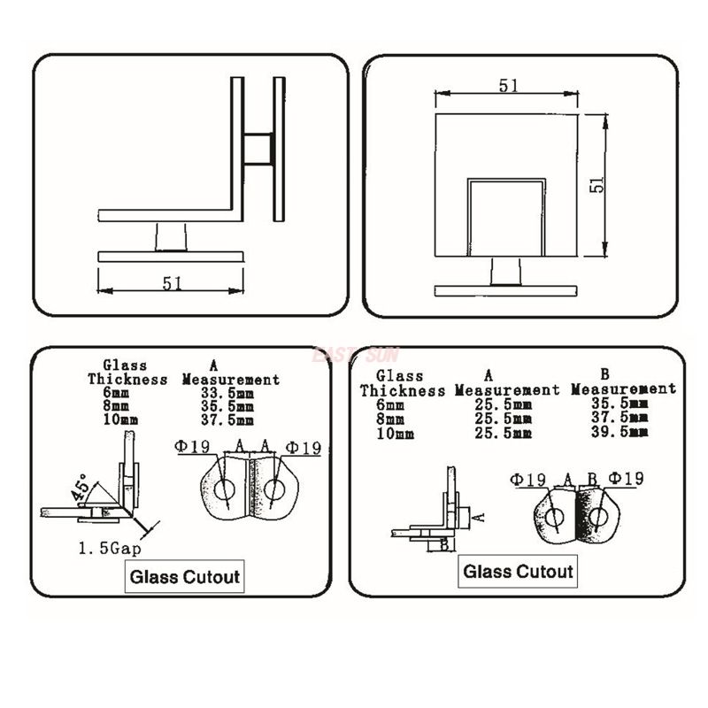 verre &agrave; pince en laiton 