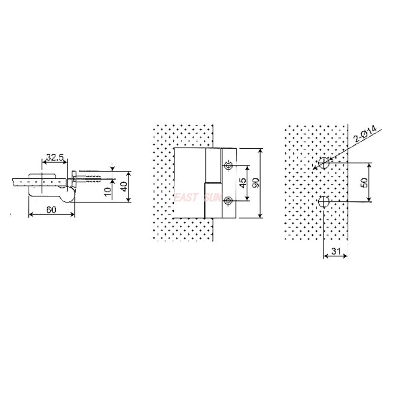 porte de douche battante en verre
