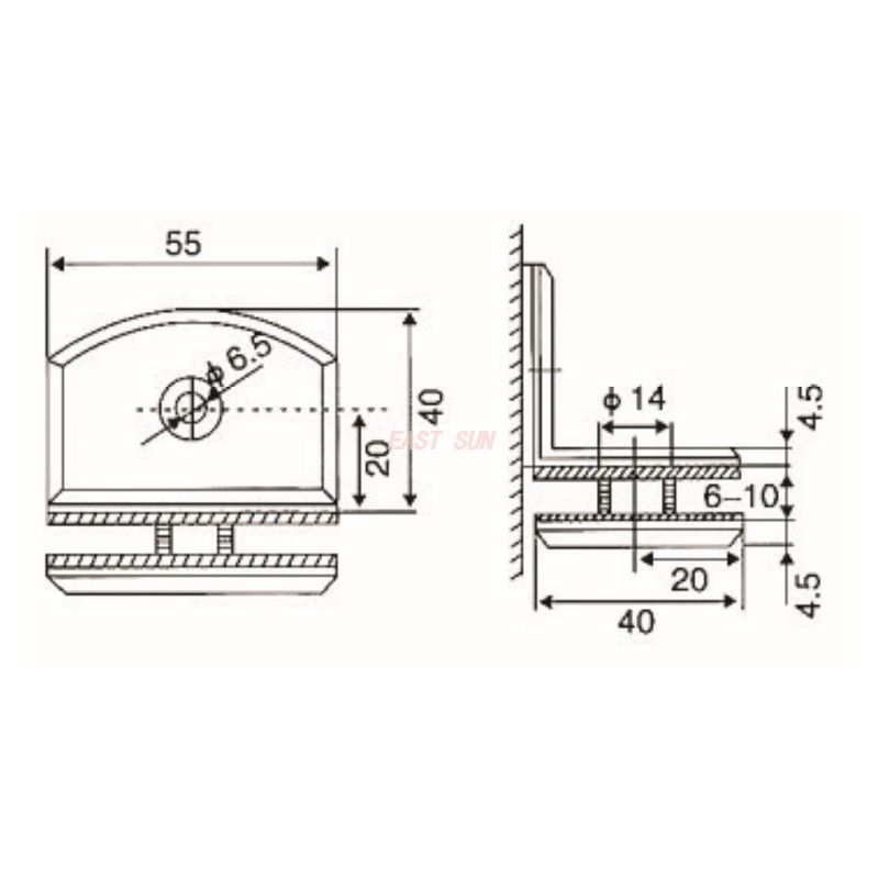 pinces pour bords de verre 