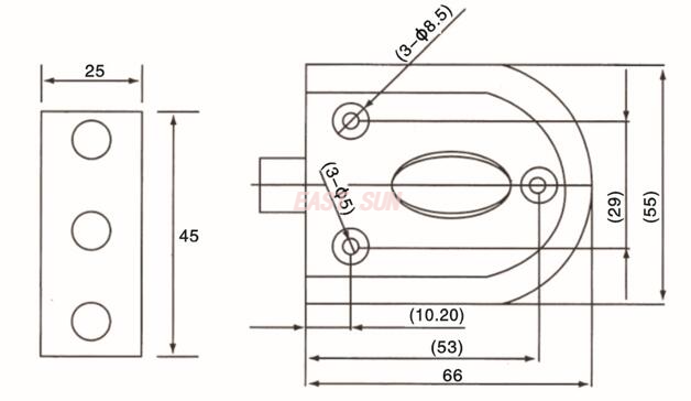 Serrures pour portes en verre Serrures en verre GHL-007S