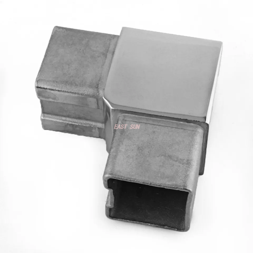 Connecteur de tuyau carré en acier inoxydable, coin de couplage de tuyau Flexible en laiton réglable miroir