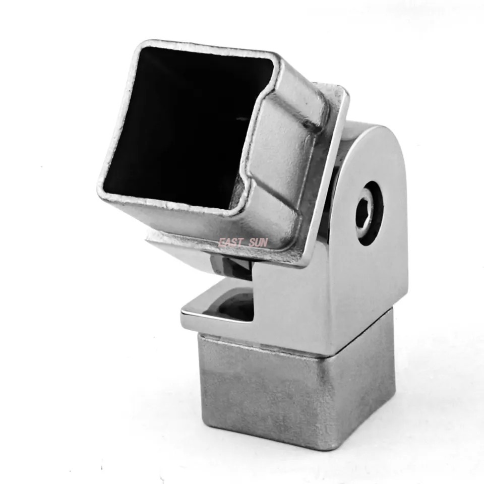 Connecteurs de garde-corps de balcon en acier inoxydable 304, moulage miroir, rond, Tube carré, connecteurs de garde-corps