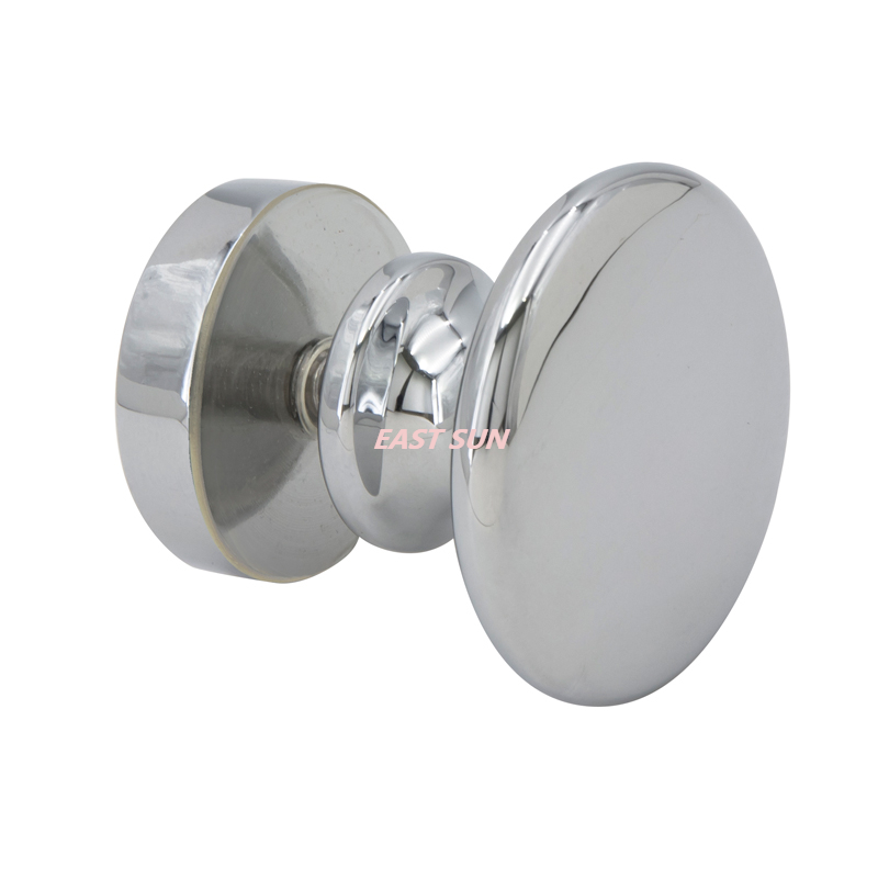 Bouton de porte simple face de style traditionnel, nickel brossé