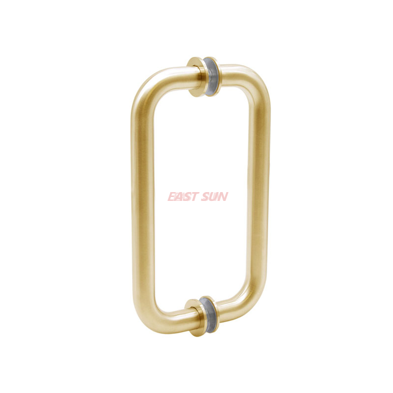 Poignées de porte de douche dos à dos solides de 3/4 po de diamètre avec rondelles métalliques