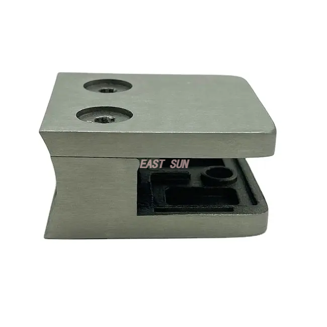  Support de verre pour raccord de verre, pince de verre sans cadre, pince de verre à robinet d'escalier en acier inoxydable