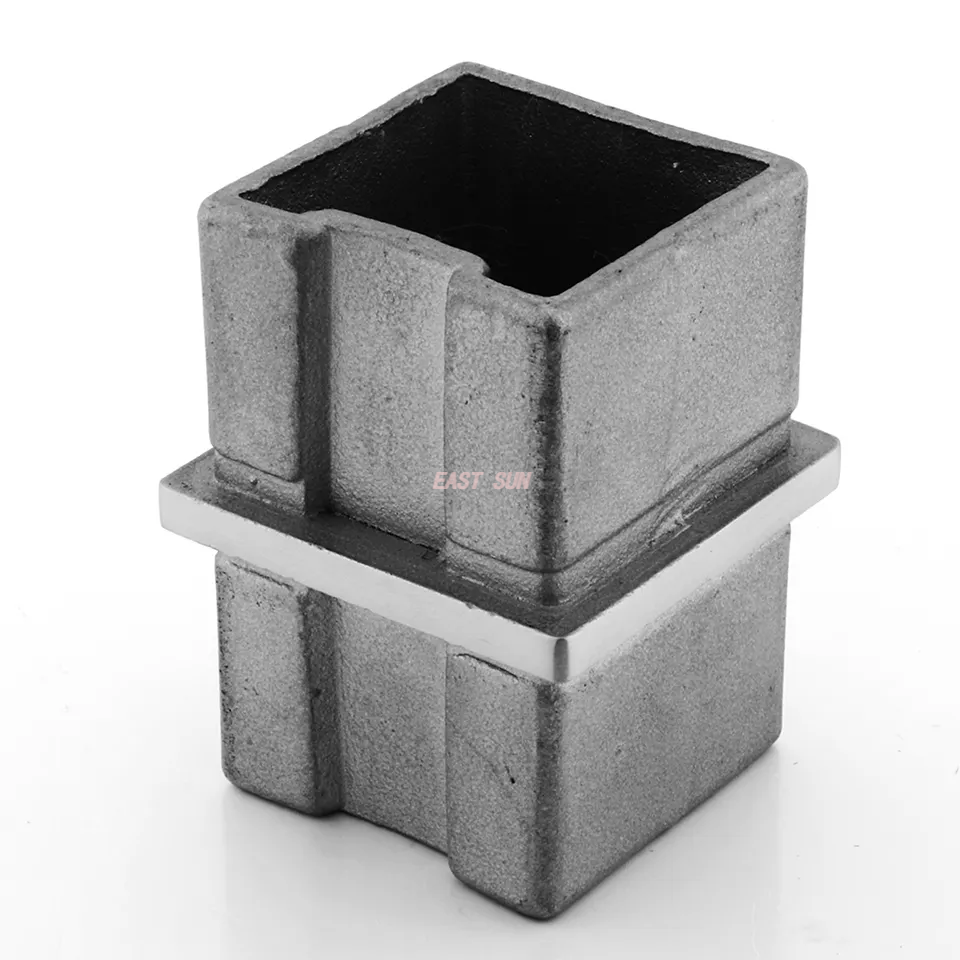 Raccords de rampe d'escalier, connecteur de main courante en acier inoxydable 304 316 pour tube carré