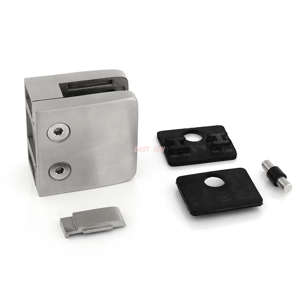 Balustrade de clôture de piscine de balcon, raccord de verre d'escalier, support de main courante 304 316, support de verre, pince de verre en acier inoxydable