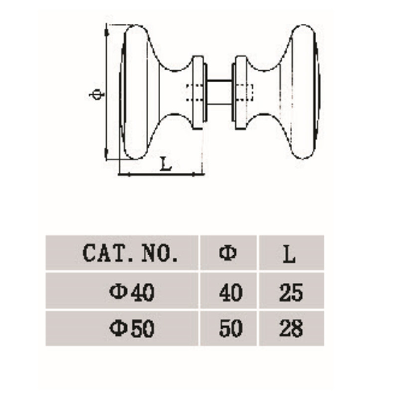 GDK-1001-1- Bouton de porte de douche