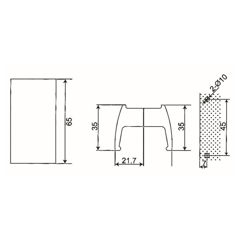 GDK-45- bouton de porte de douche