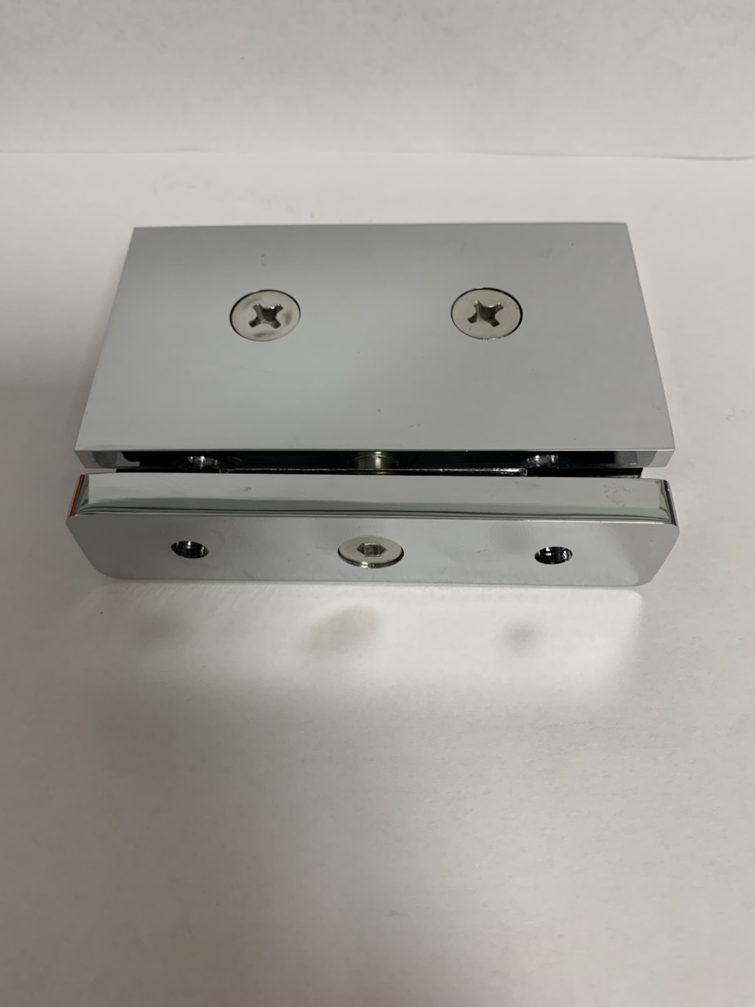 Charnière pivotante à montage supérieur ou inférieur de la série Cardiff, nickel brossé