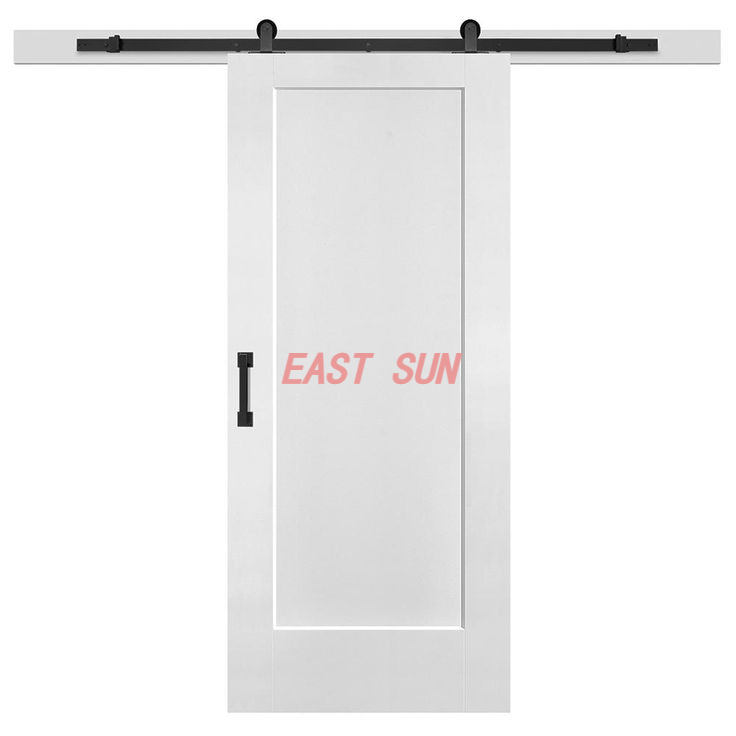 Kit de quincaillerie pour porte de grange coulissante à montage sur le dessus - Rouleau design en forme de T 