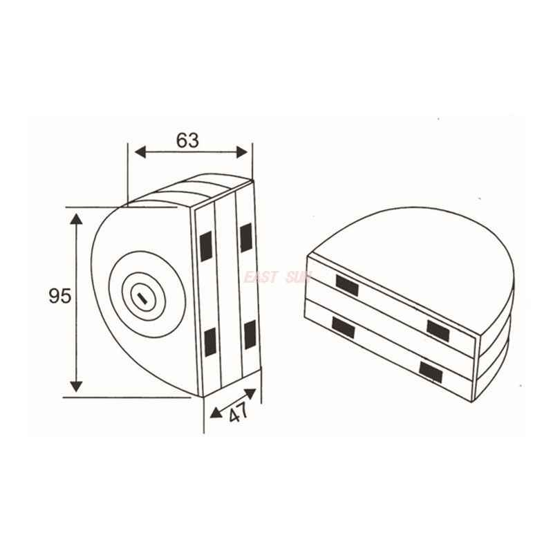 GHL-005-Serrures de porte en verre