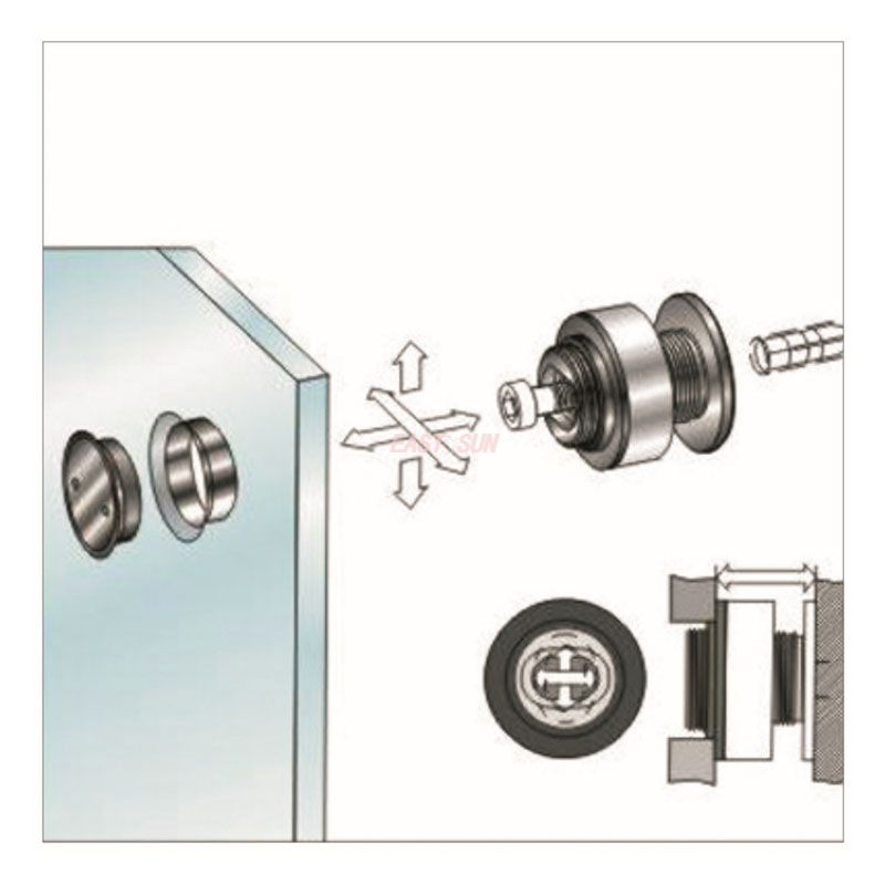 Systèmes de fixation de verre ESF-3-Office