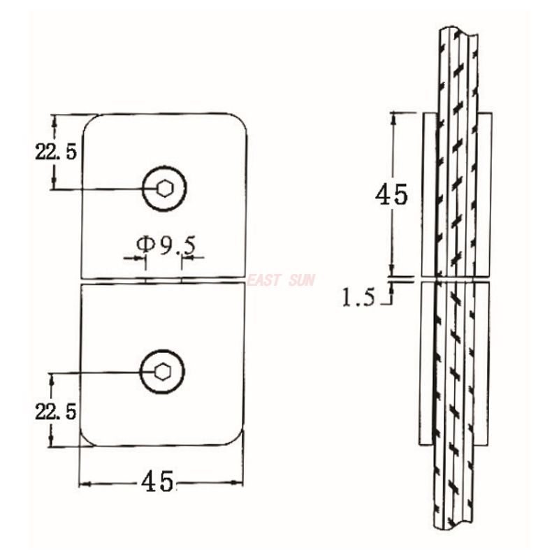 pinces &agrave; verre pour escalier de balcon