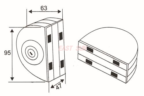 Serrures pour portes en verre Serrures en verre GHL-006