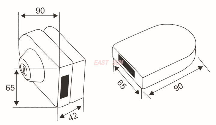 Serrures pour portes en verre Serrures en verre GHL-011