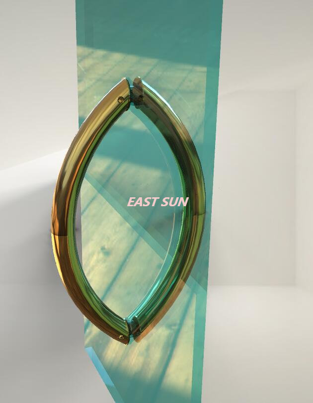 Poignées dos à dos de style croissant de 6 po en chrome poli sans rondelles métalliques