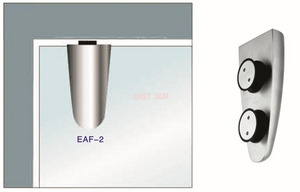 Porte pivotante en verre courbé Pivot supérieur Dorma MAB