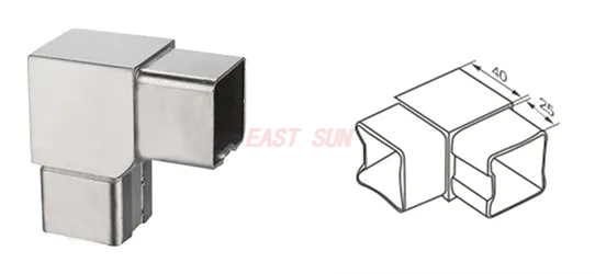 Connecteur de tuyau carré en acier inoxydable, coin de couplage de tuyau Flexible en laiton réglable miroir