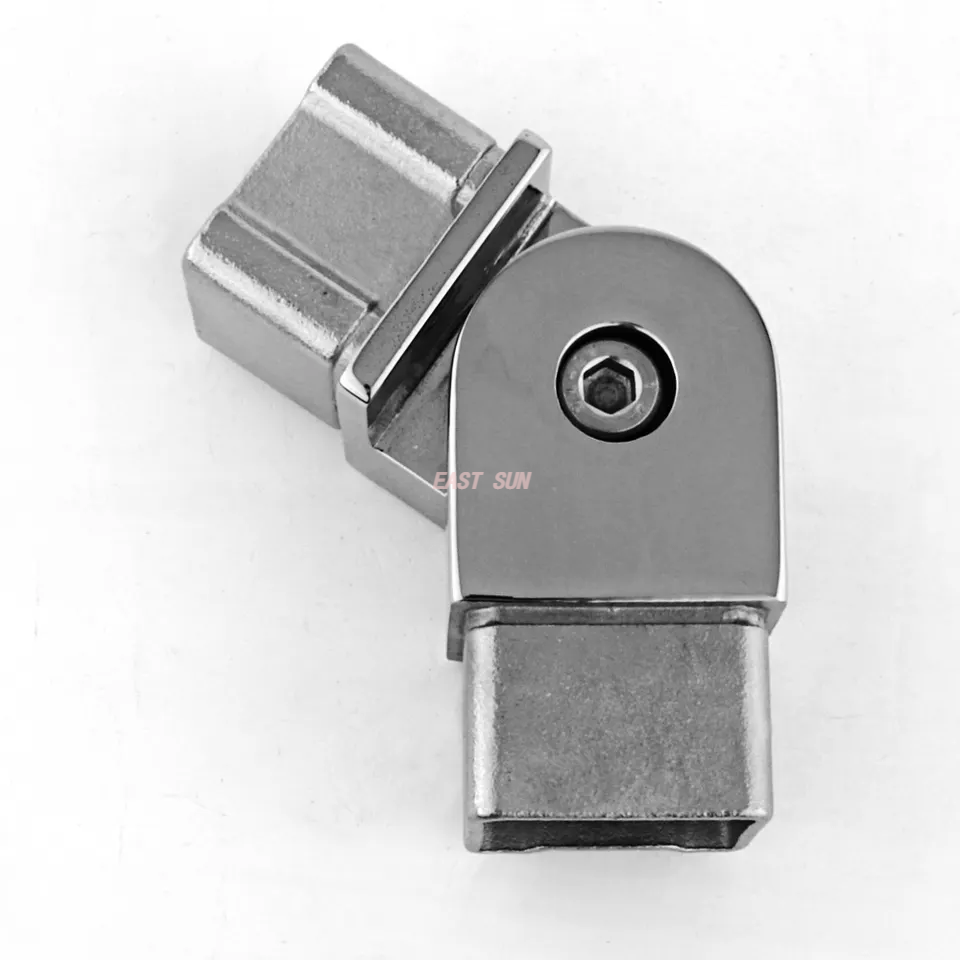 Connecteurs de garde-corps de balcon en acier inoxydable 304, moulage miroir, rond, Tube carré, connecteurs de garde-corps