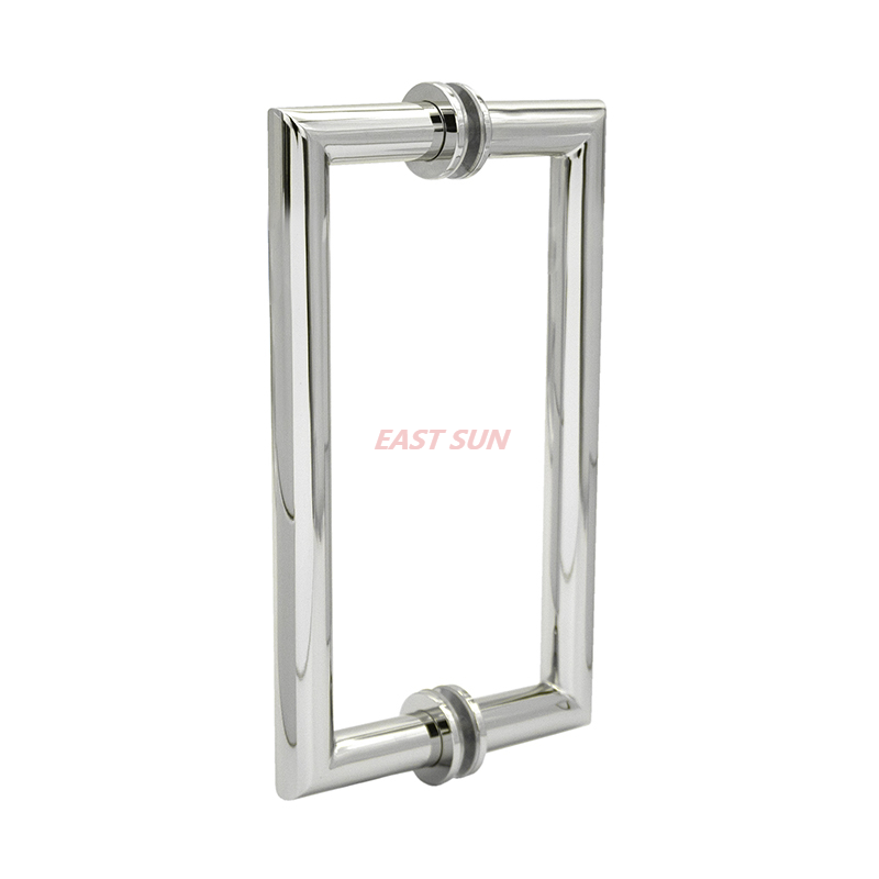 Poignée de traction dos à dos avec coin en onglet et tube rond série MT