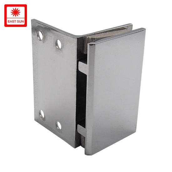 Charnière de porte de douche à plaque arrière décalée à montage mural à 90 degrés pour verre de 1/2″ à 3/8″,