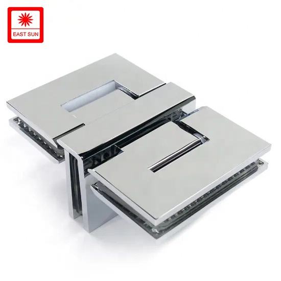 Charnière de porte de douche mur à verre à trois voies à 90 degrés pour verre 1/2″ – 3/8″